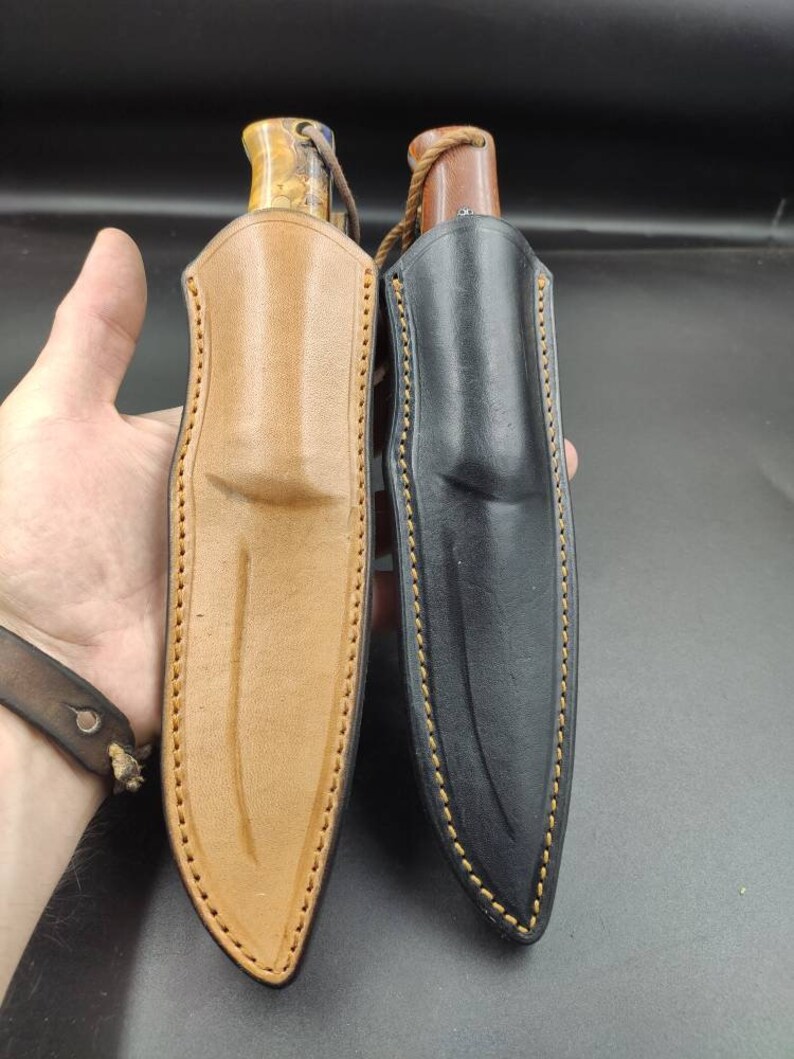 Bush Pro Premium Scandi Bushcraft Knife With Fire Starter Etsy