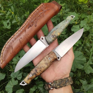 S90V Steel Premium Fixed Blades, Custom Outdoor Knife for camping hunting bushcraft