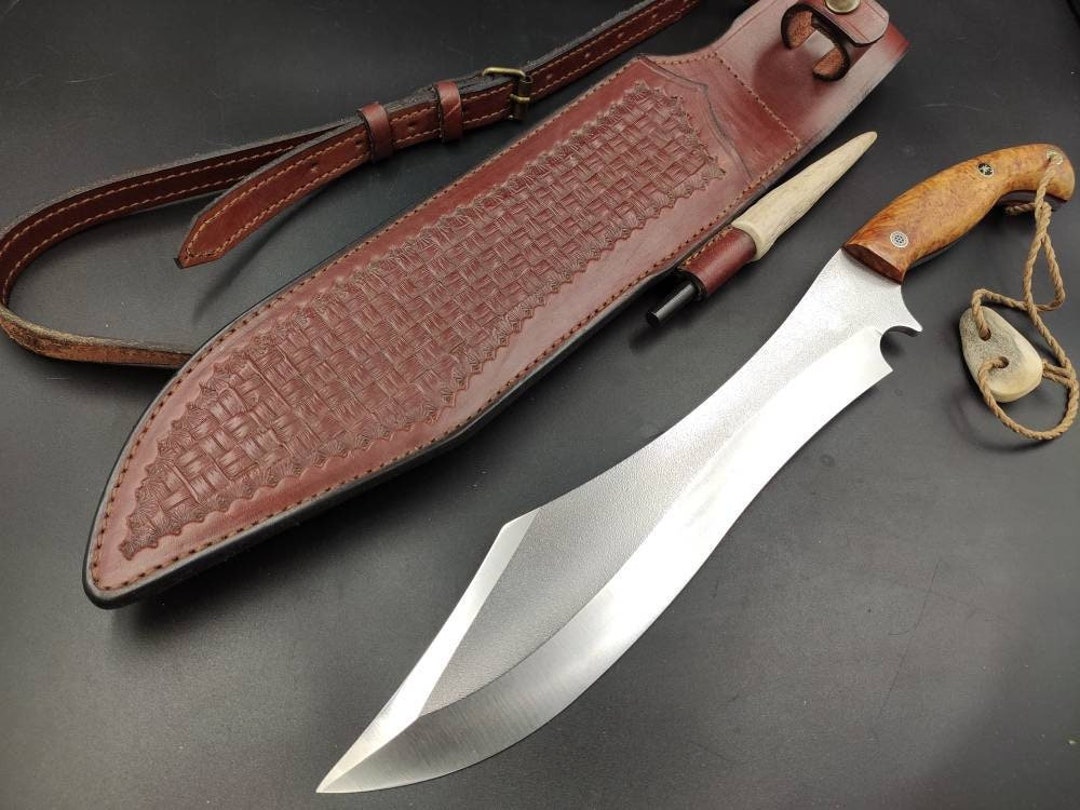 Unique Survival Forest Machete & Fire Starter, N690 False Edge