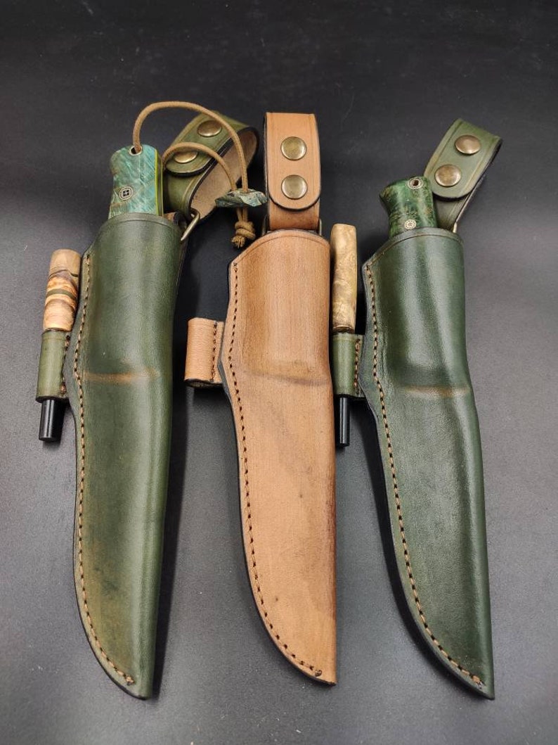 Bush Pro Premium Scandi Bushcraft Knife With Fire Starter Etsy