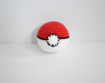 Crocheted Poké Ball Plush | Handmade Pokemon Stuffed Animal