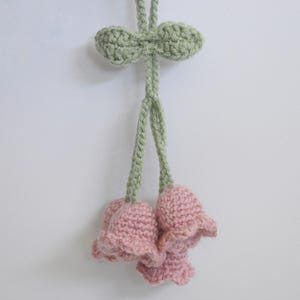 Crocheted Lily of the Valley | Car Hanging | Bag Charm | Crocheted Flowers