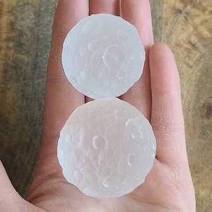 Clear Quartz Crystal Moon Sphere: 7 Chakra Healing Stone