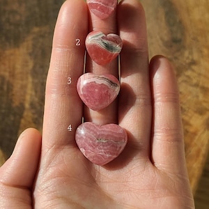 Rhodochrosite Heart Pocket Stone, Healing Heart Chakra, Calming Crystal, Pink Crystal Heart, Soothing Crystal, Healing Pink Chakra
