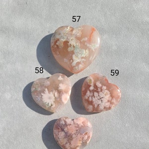 Rosa Blume Achat Herz: Kirschblüte Beruhigender Kristall