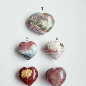 Colorful Ocean Jasper Heart: Calming Healing Crystal