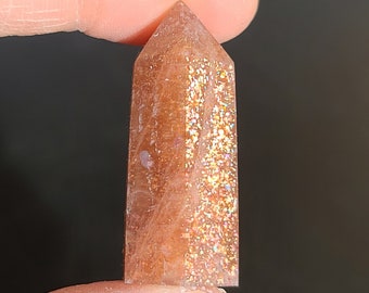 Orange Sunstone Points, Sunstone Pocket Stone, Energizing Crystal, Wealth Crystal, Healing Sacral Chakra, Leo Crystal, Sunstone Tower