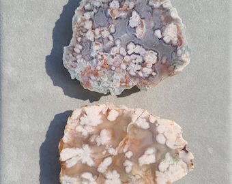 Flower Agate Slab, Pink Cherry Blossom Agate Slab, Black Flower Agate, Calming Crystal, Healing Green Chakra, Calming Crystal