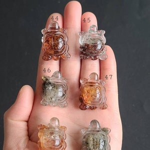 Garden Quartz Turtle, Green Phantom Quartz Turtle , Lodalite Crystal Turtle, Healing Heart Chakra, Pink Lodalite, Self Care Crystal