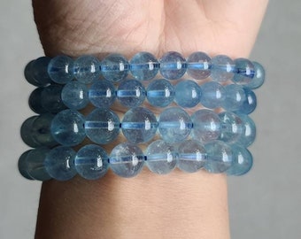 Armband aquamarijnkristal: kalmerende blauwe edelsteen, keelchakra