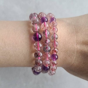 Super Seven Crystal Bracelet: Lepidocrocite Healing Bracelet