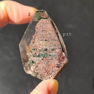 Garden Quartz Free Form, Green Phantom Quartz , Lodalite Crystal, Healing Pink Chakra, Pink Lodalite, Calming Crystal