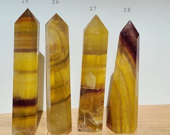 Torre di fluorite gialla: cristallo del chakra del plesso solare
