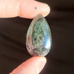 Garden Quartz Pocket Stone, Green Phantom Quartz , Lodalite Crystal, Healing Heart Chakra, Pink Lodalite