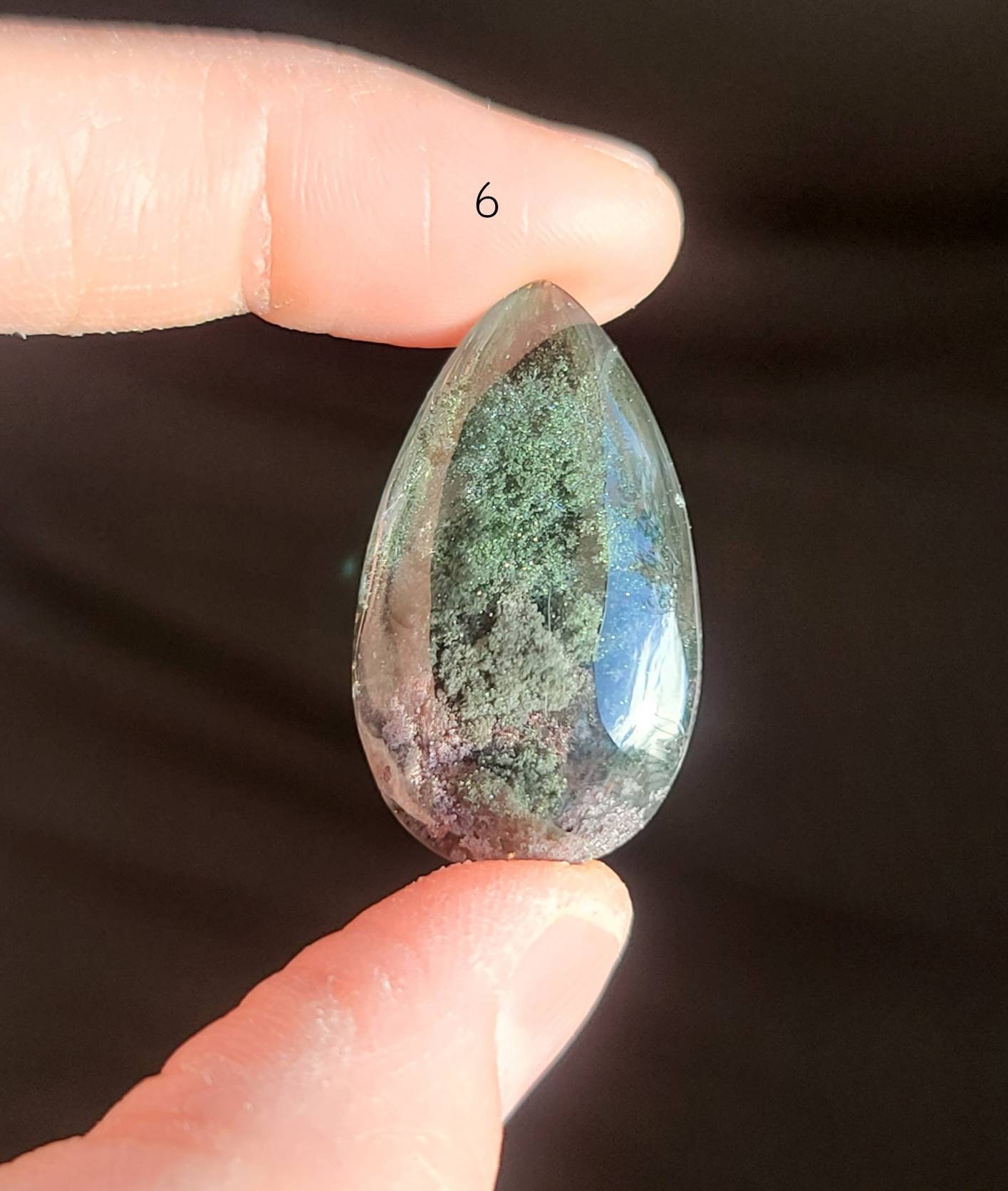 Garden Quartz Pocket Stone, Green Phantom Quartz , Lodalite Garden Quartz Pocket Stone, Green Phantom Quartz , Lodalite