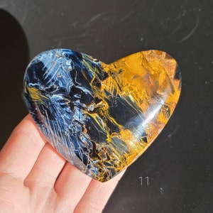 Pietersite Heart Palm Stone, Pietersite Palm Stone, Meditation Stone, Third Eye Chakra Crystal, Thunder Stone, Protective Crystal