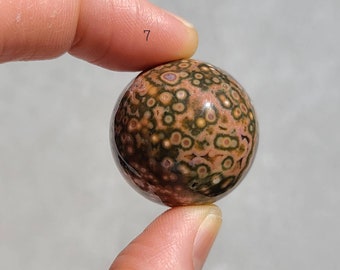 オーシャン ジャスパー 板 オールドストック オーシャンジャスパー ミニスフィア：ピンクオービ