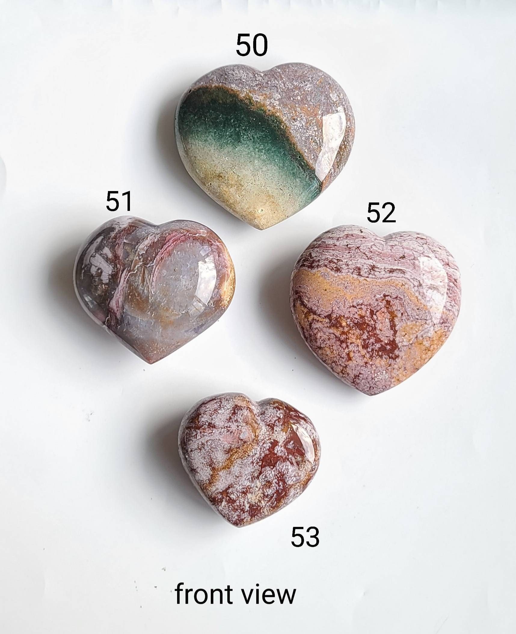 Ocean jasper heart - Etsy 日本