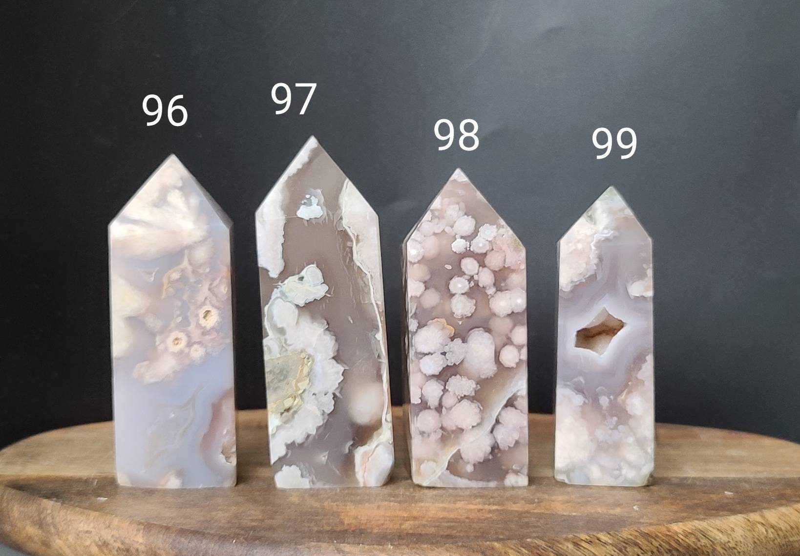 桜瑪瑙タワー：紫色の花瑪瑙、心を落ち着かせる水晶 - Etsy 日本
