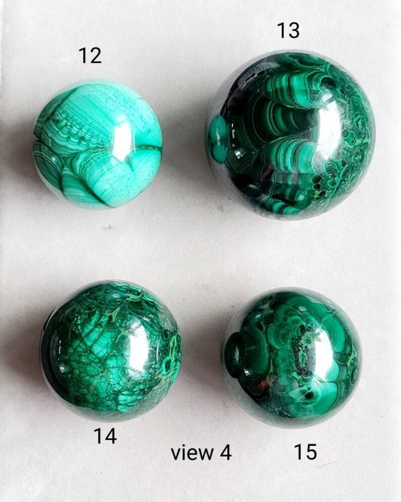 Malachite Druzy Sphere, Malachite Palm Stone, Healing Heart Chakra, Cleansing Crystal, Green Chakra Sphere, Dendritic Malachite Sphere image 2