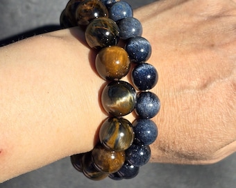 Pulsera de pietersita: cristal curativo para el chakra del tercer ojo, piedra protectora del trueno.