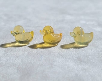 Pato de fluorita amarilla: Cristal limpiador de bolsillo