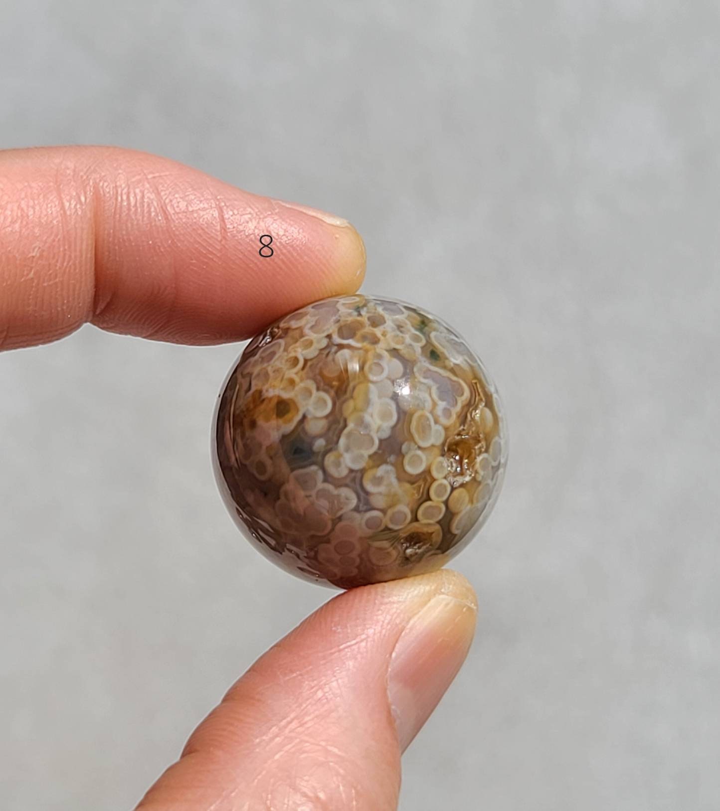 オールドストック オーシャンジャスパー ミニスフィア：ピンクオービ