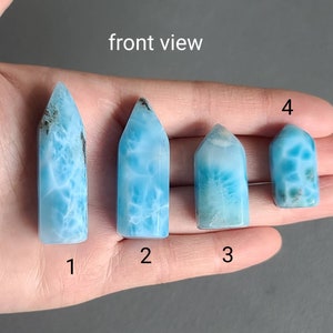 Larimar Point, Larimar Mini Tower, Relaxation Crystal, Third Eye Chakra Crystal, Solar Plexus Crystal, Blue Chakra Crystal Tower