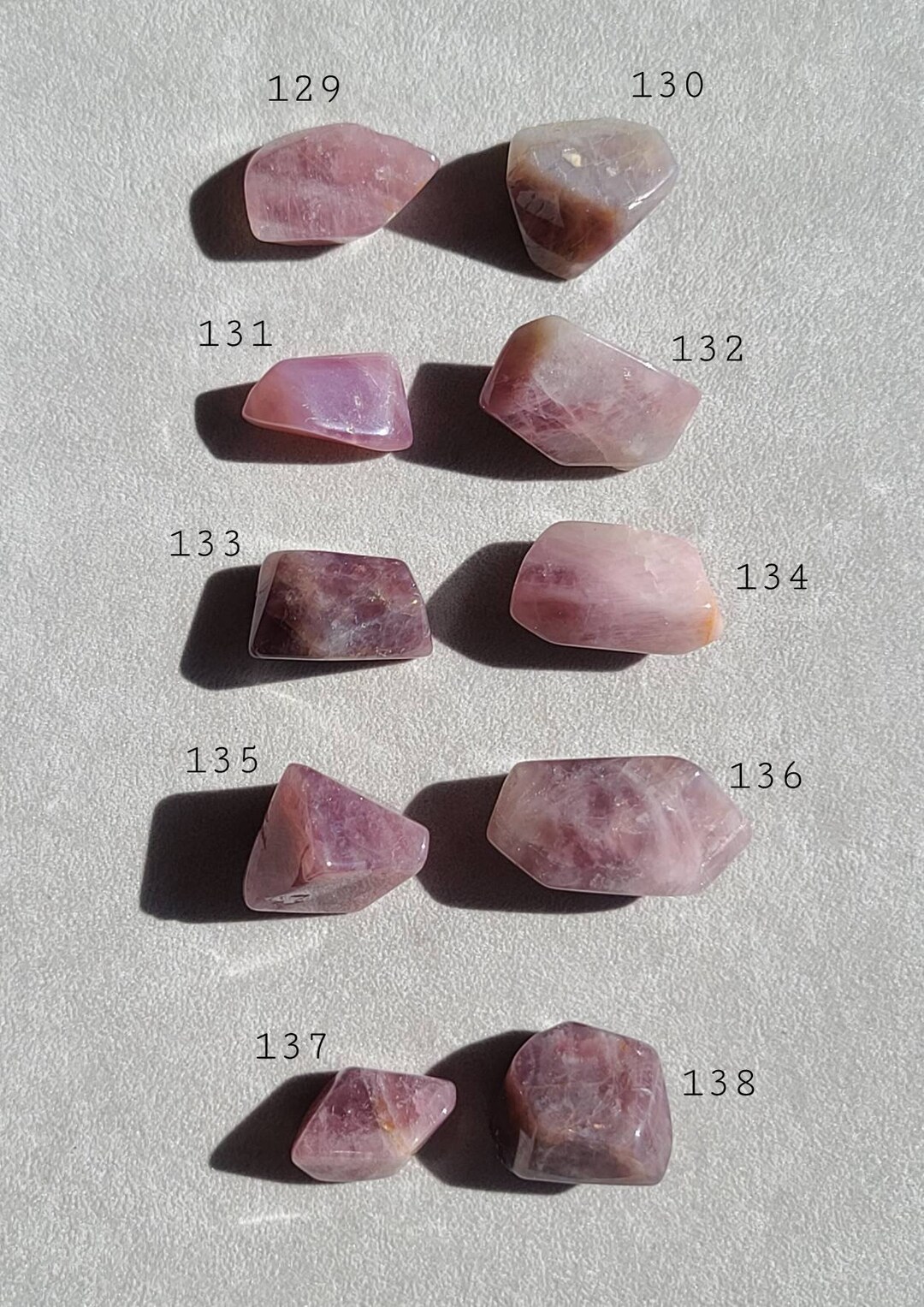 Purple Rose Quartz Pocket Stone, Lavender Rose Quartz Palm Stone, Healing Heart Chakra, Soothing