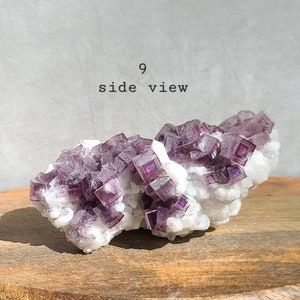 Purple Cubic Fluorite Specimen, Phantom Fluorite, Raw Fluorite, Healing Crown Chakra, Pyrite on Fluorite Specimen