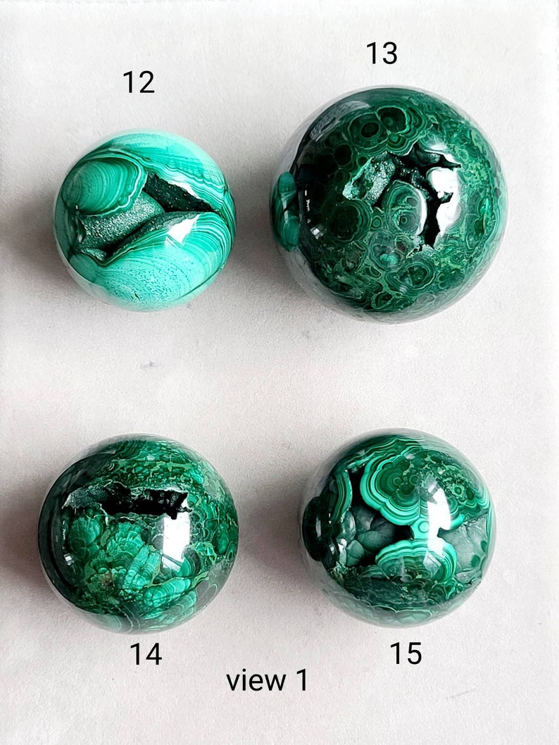 Malachite Druzy Sphere, Malachite Palm Stone, Healing Heart Chakra, Cleansing Crystal, Green Chakra Sphere, Dendritic Malachite Sphere image 4