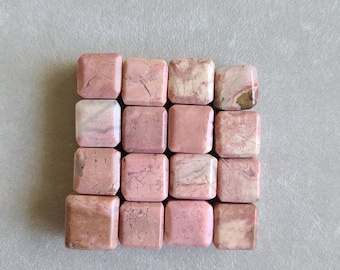 Pink Rhodonite Cube: Heart Chakra Healing Crystal