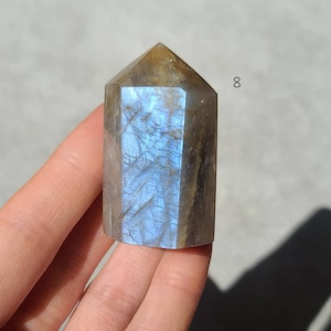 Blue Flash Moonstone Tower: New Beginnings Crystal Point
