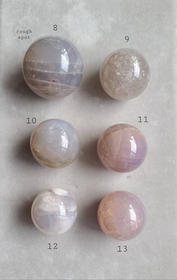 ブルーローズクォーツスフィア：心を落ち着かせるハートチャクラ