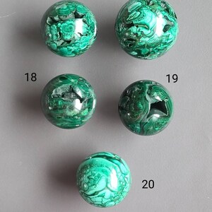 Malachite Druzy Sphere, Malachite Palm Stone, Healing Heart Chakra, Cleansing Crystal, Green Chakra Sphere, Dendritic Malachite Sphere image 9