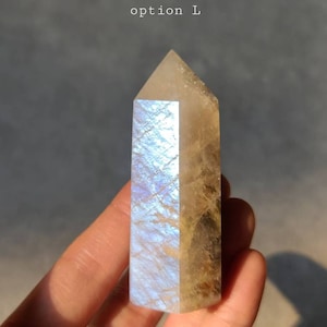 Blue Flash Moonstone Tower: New Beginnings Crystal Point