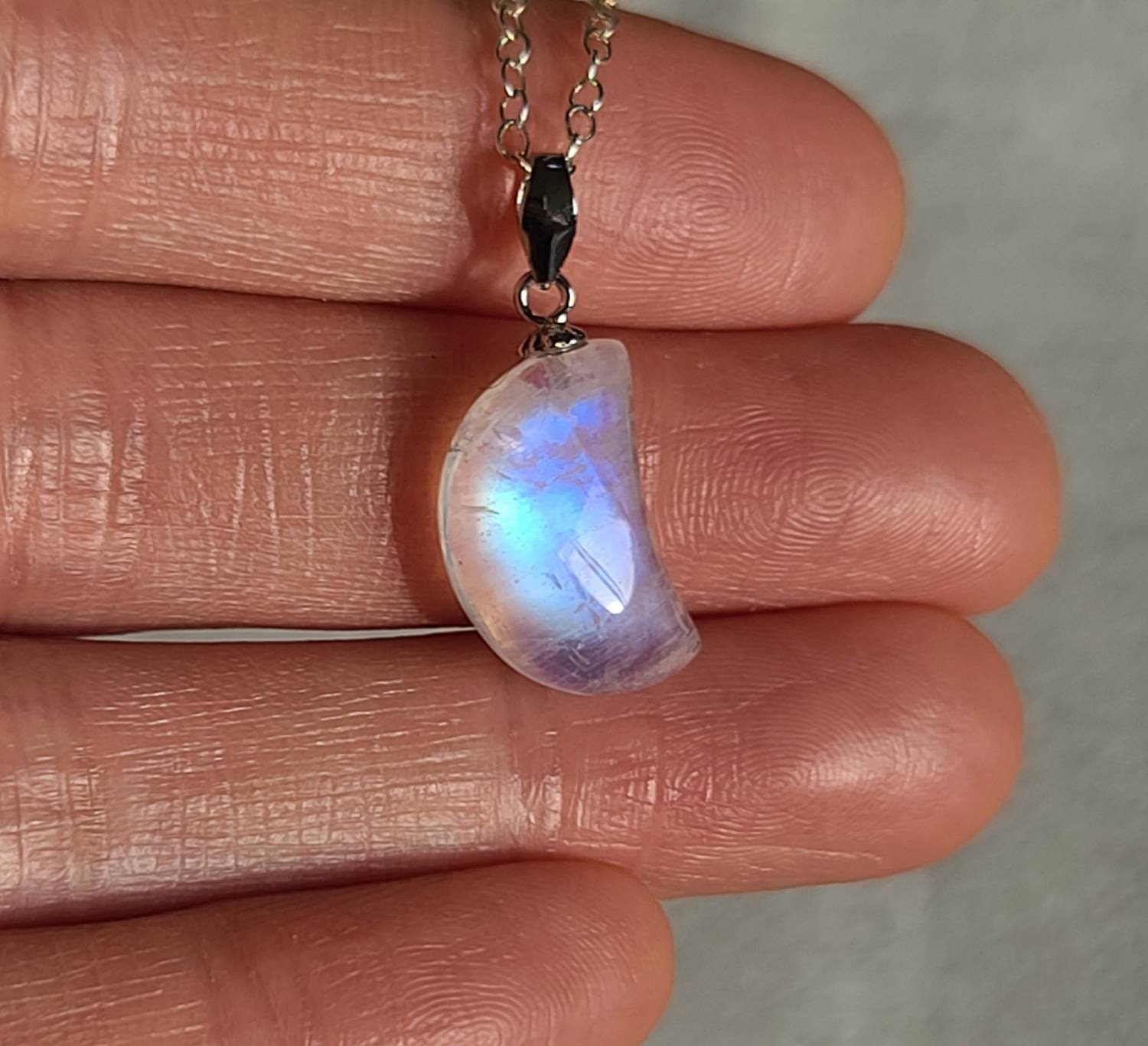 Moonstone Pendant Blue Moonstone Moon New Beginning Crystal