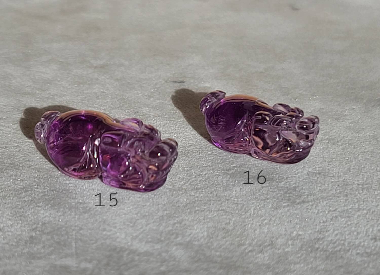 彫刻されたアメトリン貔貅：富の守護水晶 - Etsy 日本
