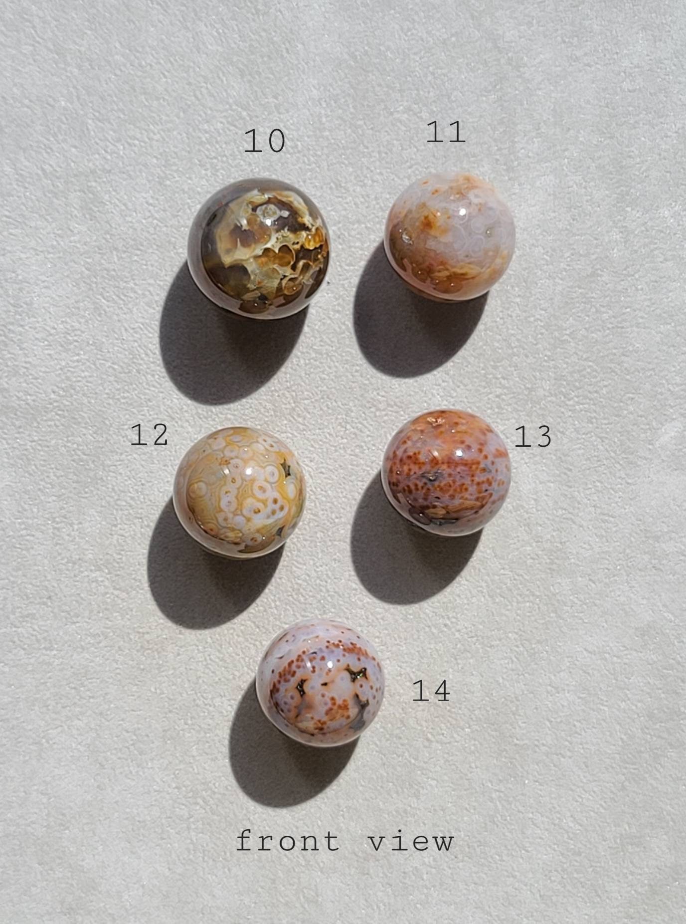 オールドストック オーシャンジャスパー ミニスフィア：ピンクオービ