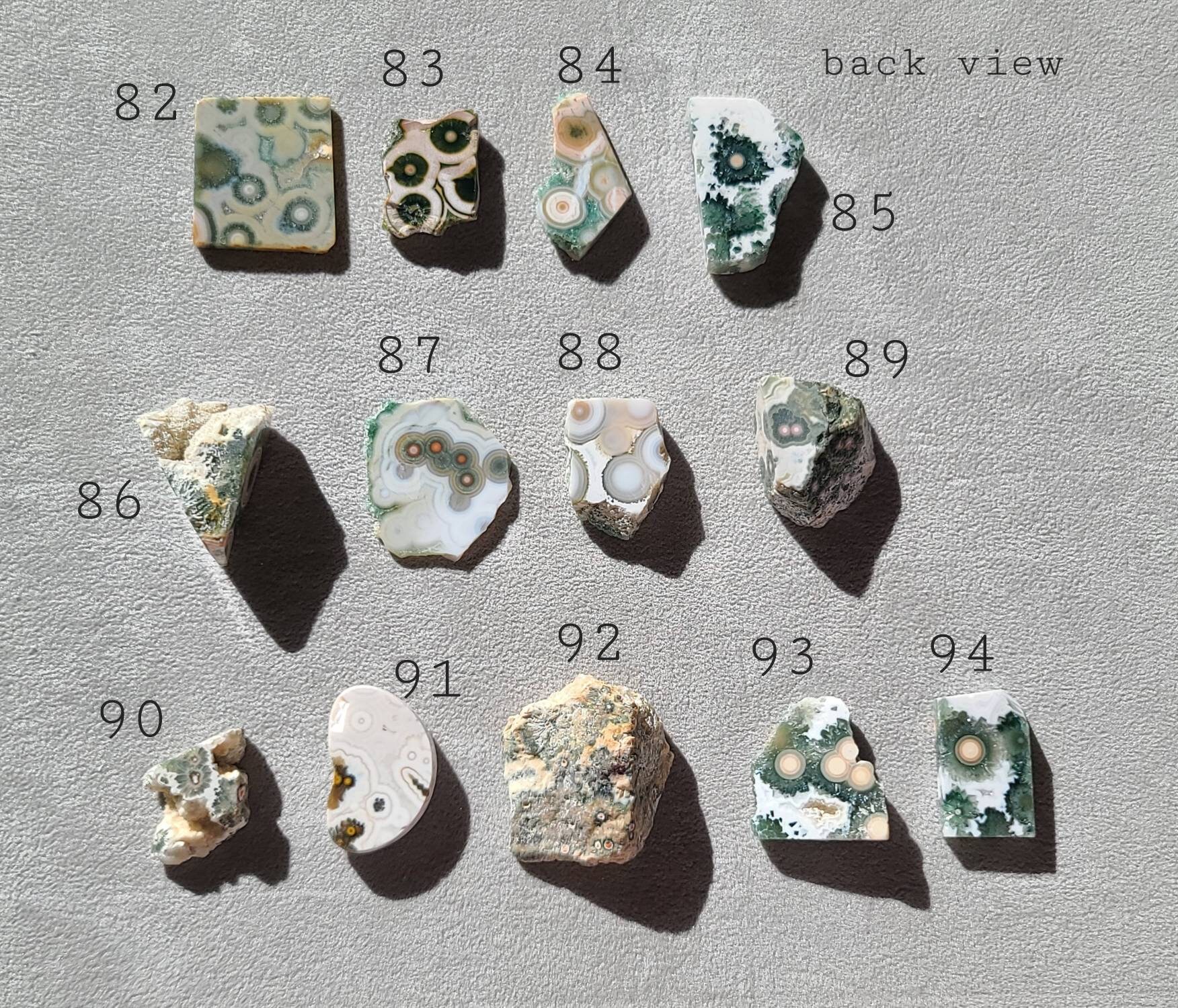 オービキュラーオーシャンジャスパーポケットストーン：オールド