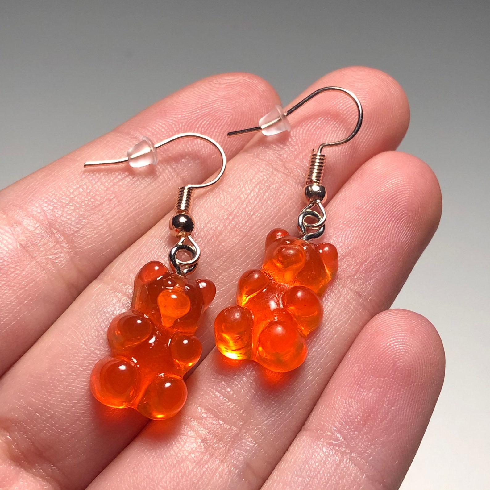 Niedliche Gummibär Ohrringe: Haken mit Gummirücken | Etsy