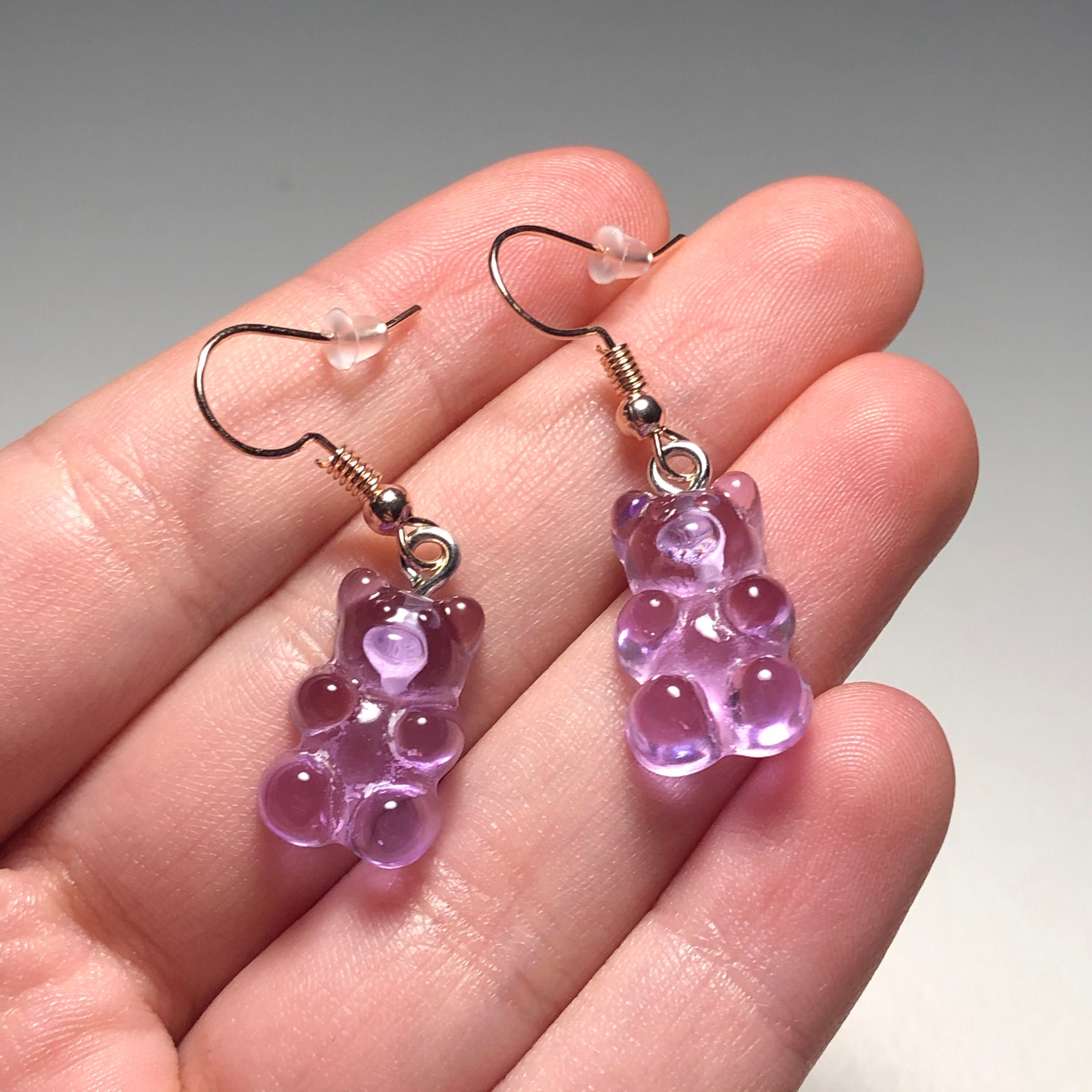 Niedliche Gummibär Ohrringe: Haken mit Gummirücken | Etsy