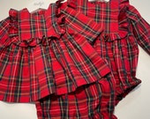 Childs tartan Ruffle Romper or dress
