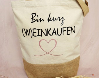 Baumwolltasche Shopper Bin kurz W(Einkaufen) Tasche Wein