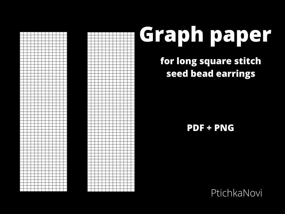 Beading Graph Paper for Long Square Stitch Fringe Seed Bead Earring Patterns Bead Weaving