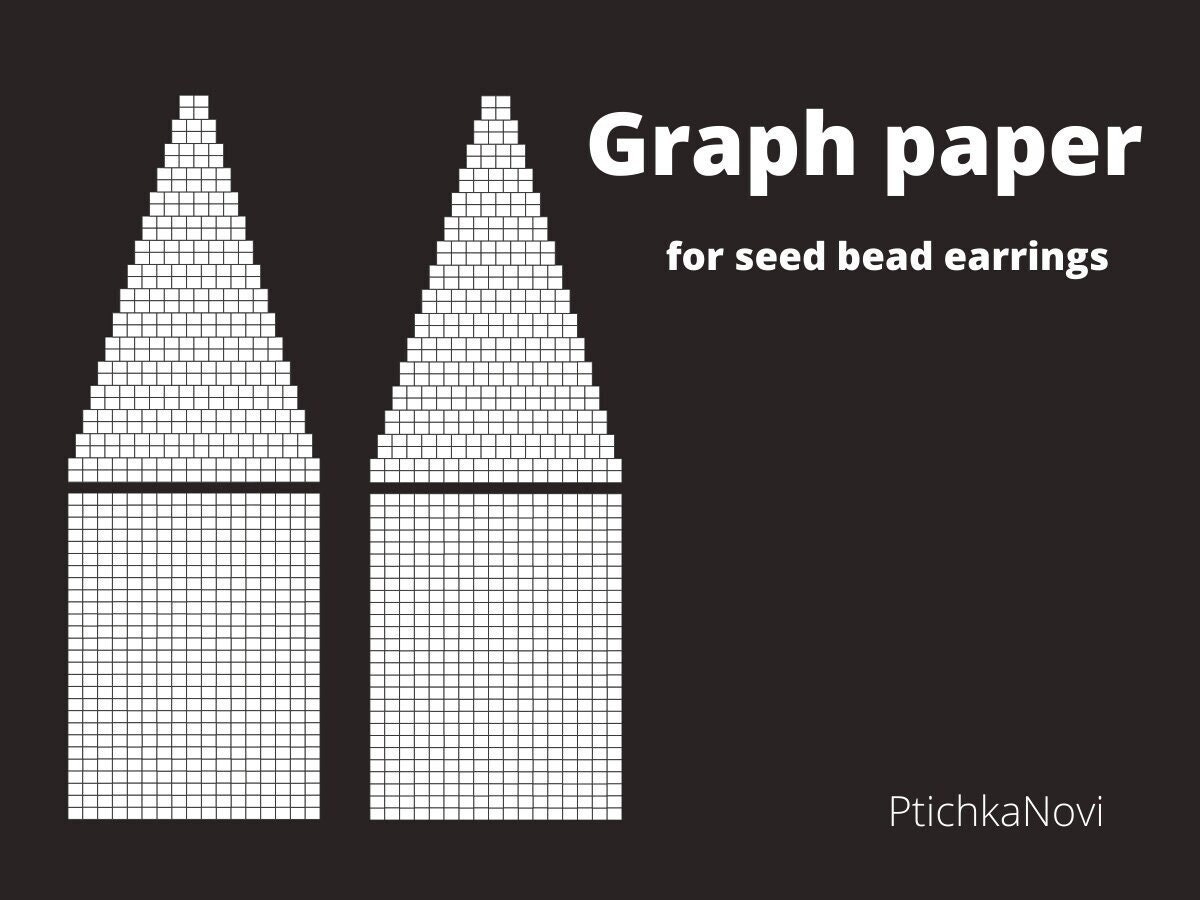 Brick stitch earring graph paper sale