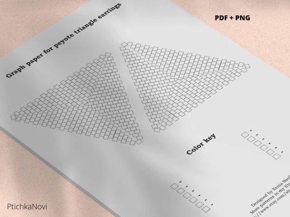 Beading Graph Paper Pattern for Triangle Peyote Stitch - Etsy