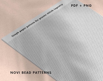 Papel milimetrado para abalorios Tapiz de punto peyote Plantilla de patrón grande A4 Tejido con cuentas de semillas