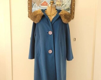 light blue swing coat