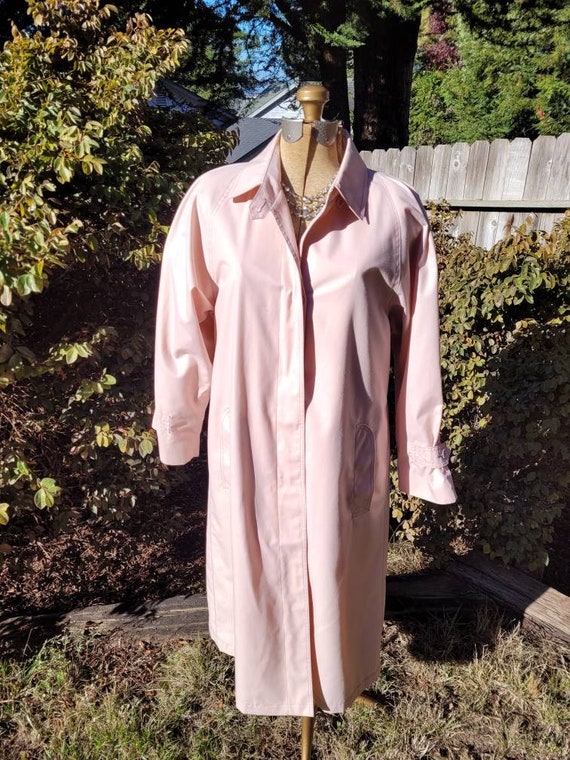 Vintage 1980s Soft Pink London Fog Trench Coat